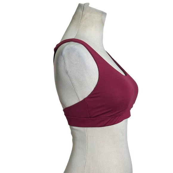 Marika wine red crossed back sports bra size Small - Picture 8 of 12